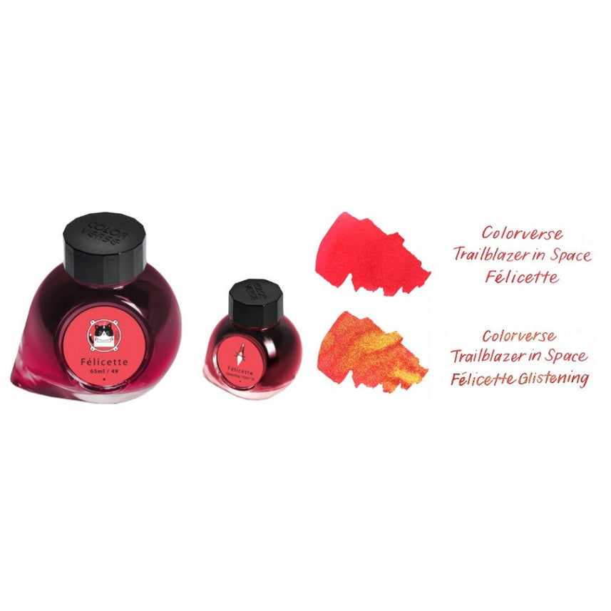 Colorverse Ink | Trailblazer In Space | Felicette | Red | 65ml & 15ml | 2 Bottle Set - penpencilink