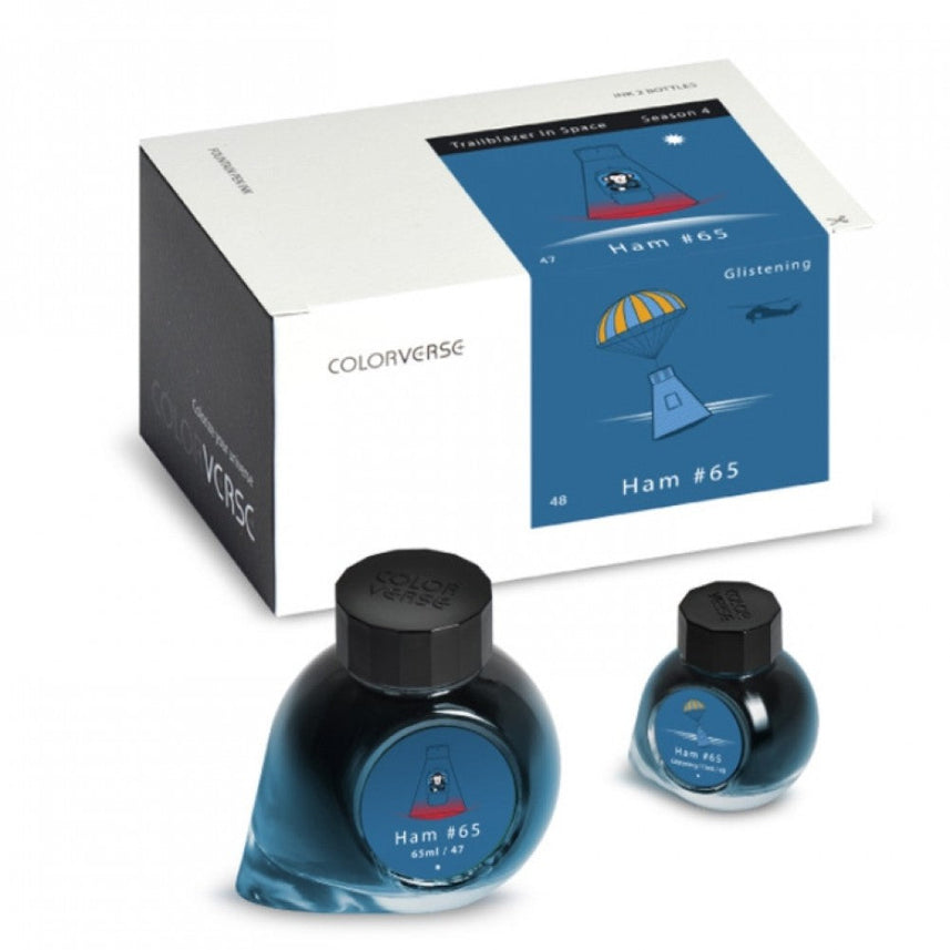 Colorverse Ink | Trailblazer In Space | HAM 65 | Dark Blue | 65ml & 15ml | 2 Bottle Set - penpencilink
