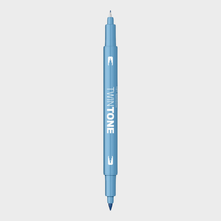 Tombow | Sign Pen with Marker | 0.3mm & 0.8mm | Play Color K | Water-based | Blue Series