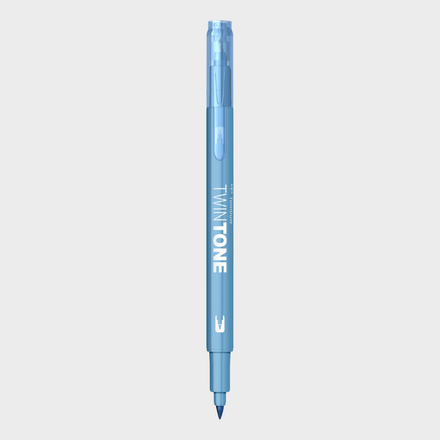 Tombow | Sign Pen with Marker | 0.3mm & 0.8mm | Play Color K | Water-based | Blue Series