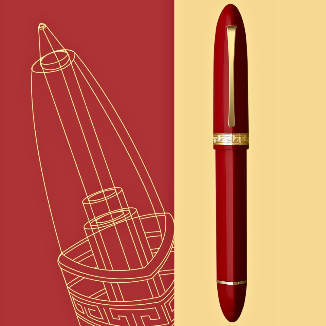 Moonman V60 Triangular Piston Rollerball Pen – Ergonomic Fine Writing Instrument with Resin Body & Gift Box