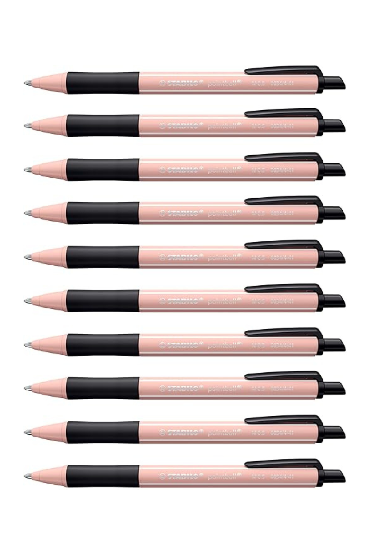 Stabilo Pointball Naturecol Wildflower - Blush with Blue Ink Ballpoint Pen - Pack of 10