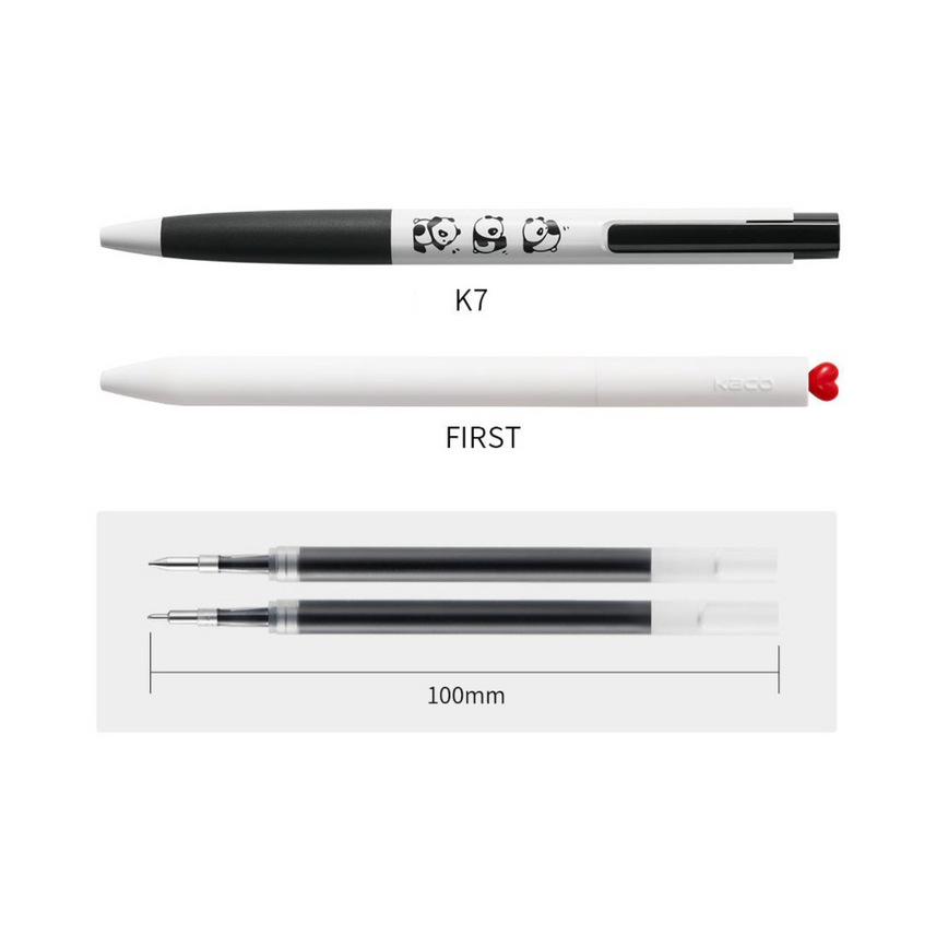 Kaco | Refills | Black Ink | 0.5mm | K7 | (ST Tip) | Pack of 10