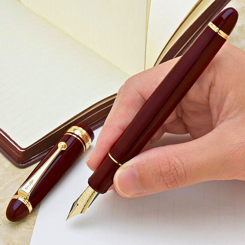 Pilot Custom 743 Fountain Pen – Maroon Barrel with 14K Gold Medium Nib, Luxury Resin Body, Con-70 Converter  – Made in Japan