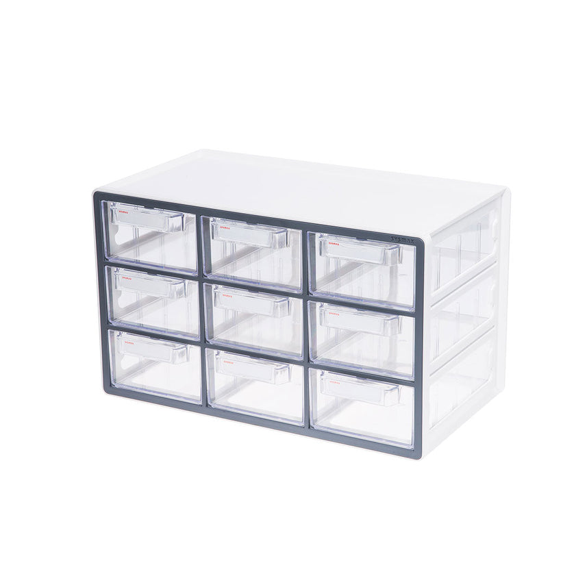 Sysmax Up System Multi Utility Storage Box 9 Drawers - Grey