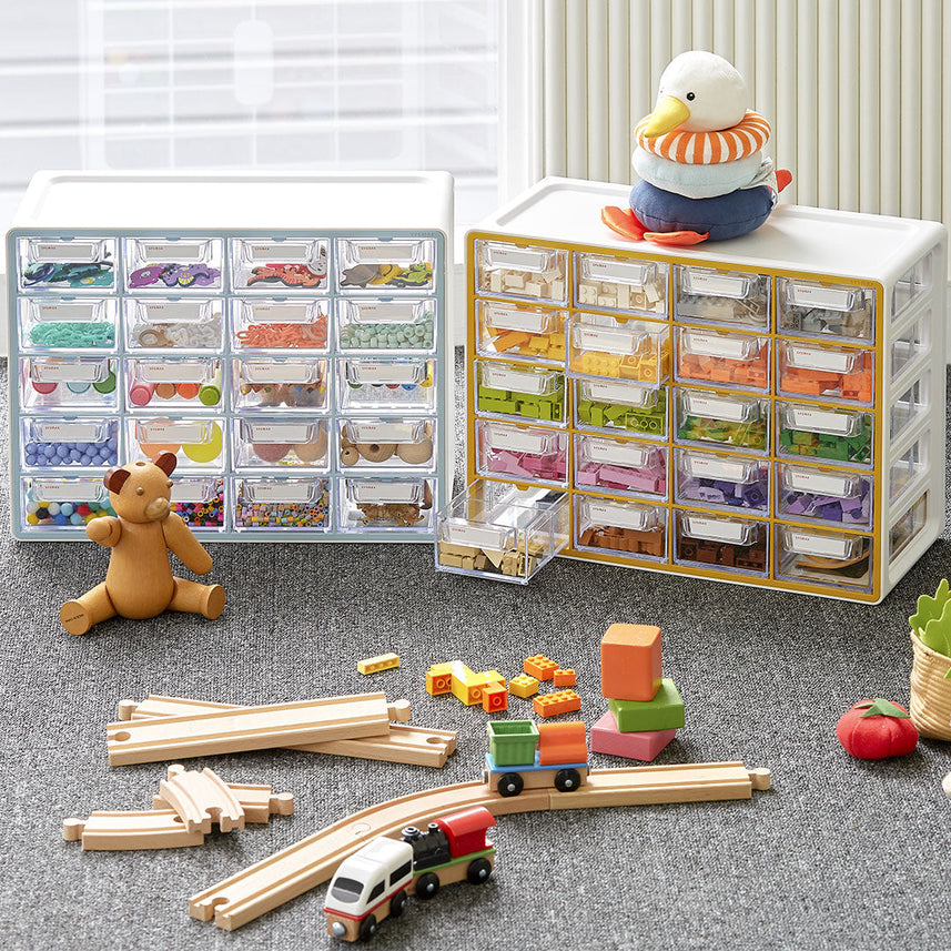 Sysmax | Multi Utility  Storage Box | 20 Drawers | Organizer | Yellow | Up System | For Office & Home