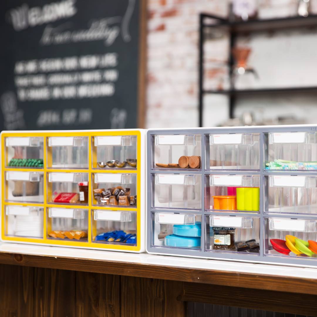 Sysmax | Multi Utility  Storage Box | 9 Drawers | Organizer | Yellow | Up System | For Office & Home