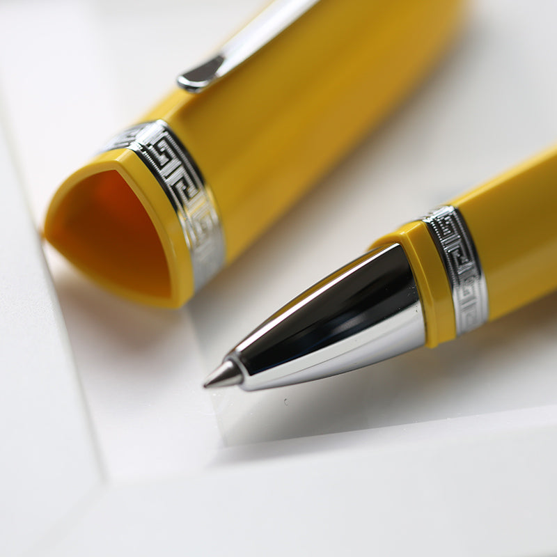 Moonman V60 Triangular Piston Rollerball Pen – Ergonomic Fine Writing Instrument with Resin Body & Gift Box