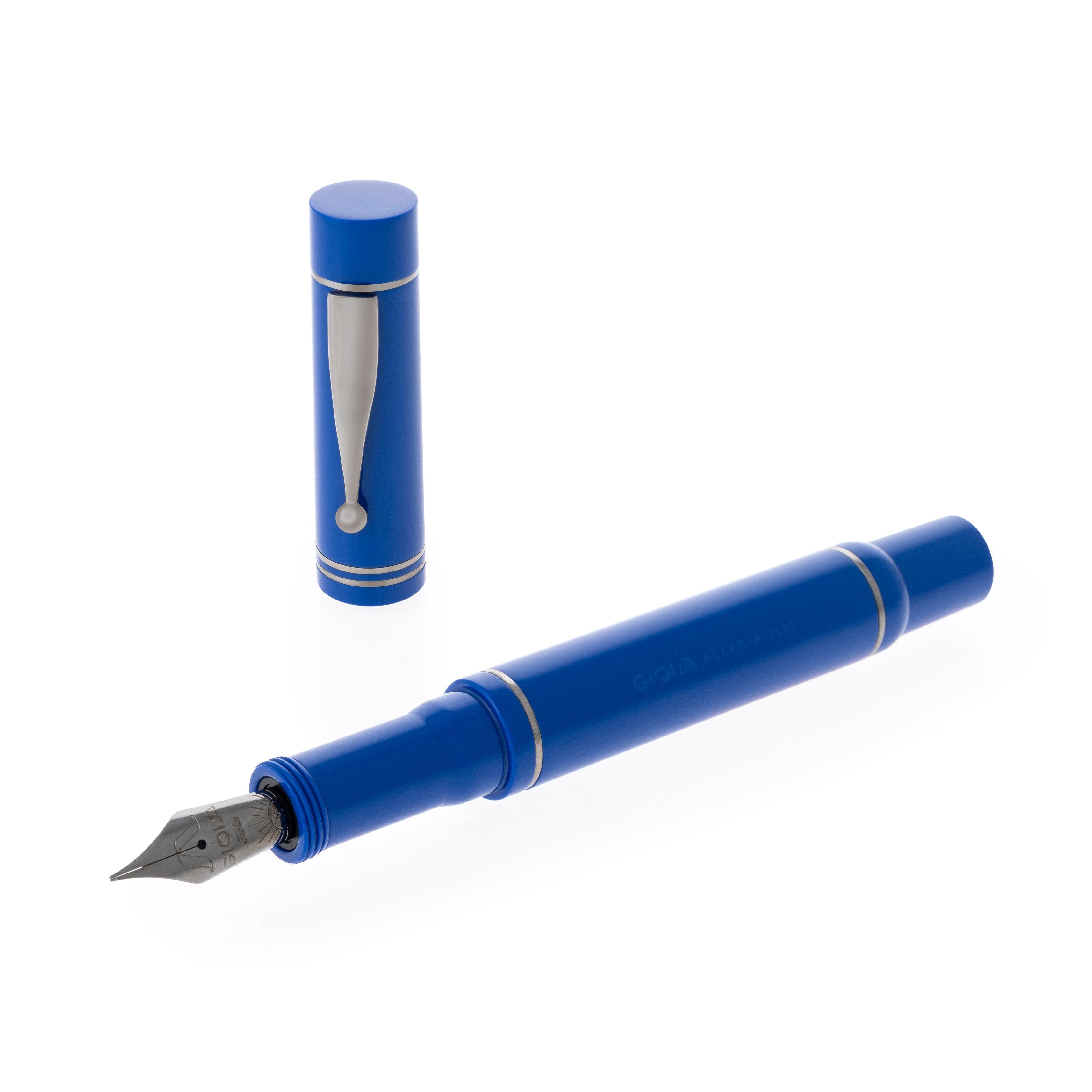GIOIA Alleria Vittoria Blue Fountain Pen – Rhodium Trim