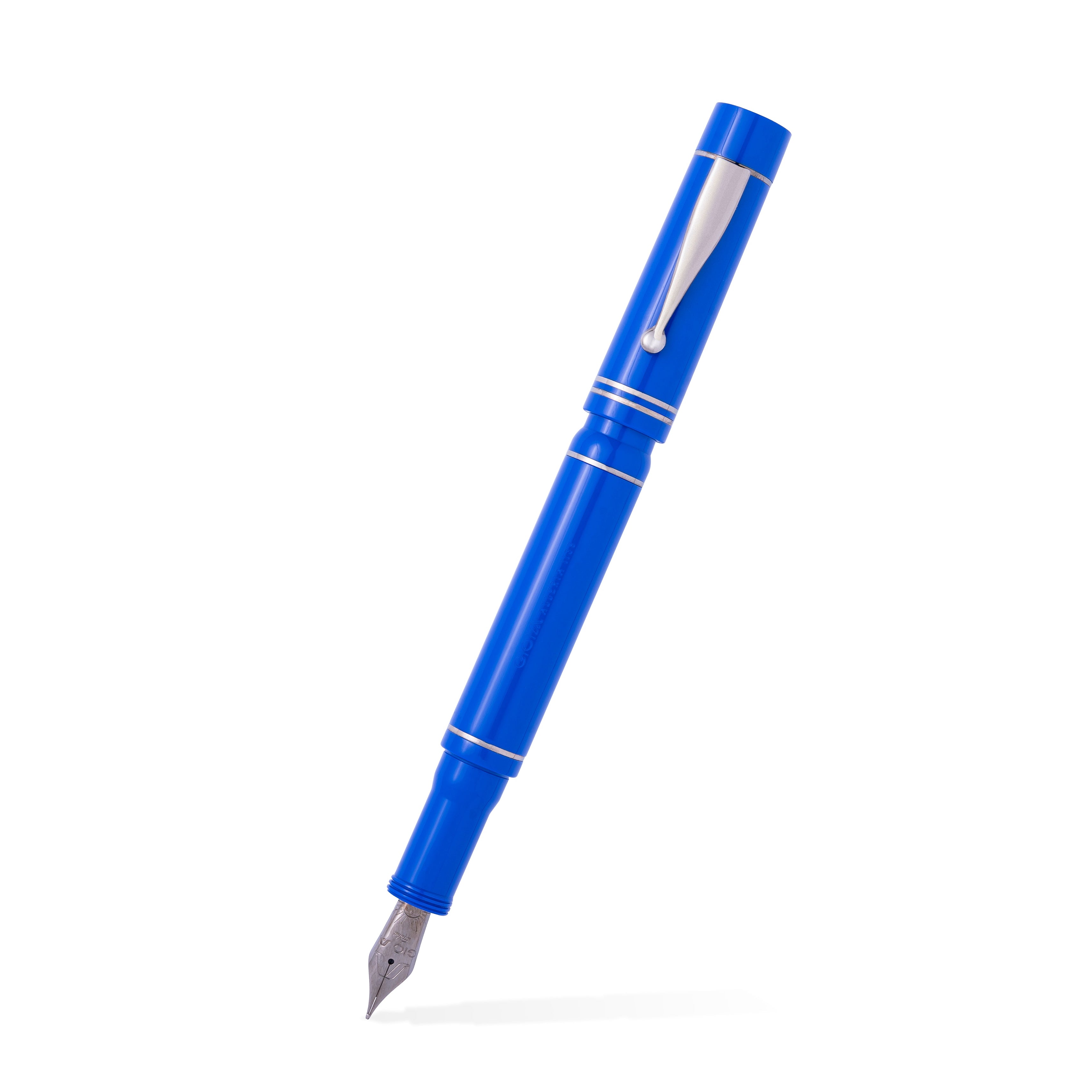 GIOIA Alleria Vittoria Blue Fountain Pen – Rhodium Trim