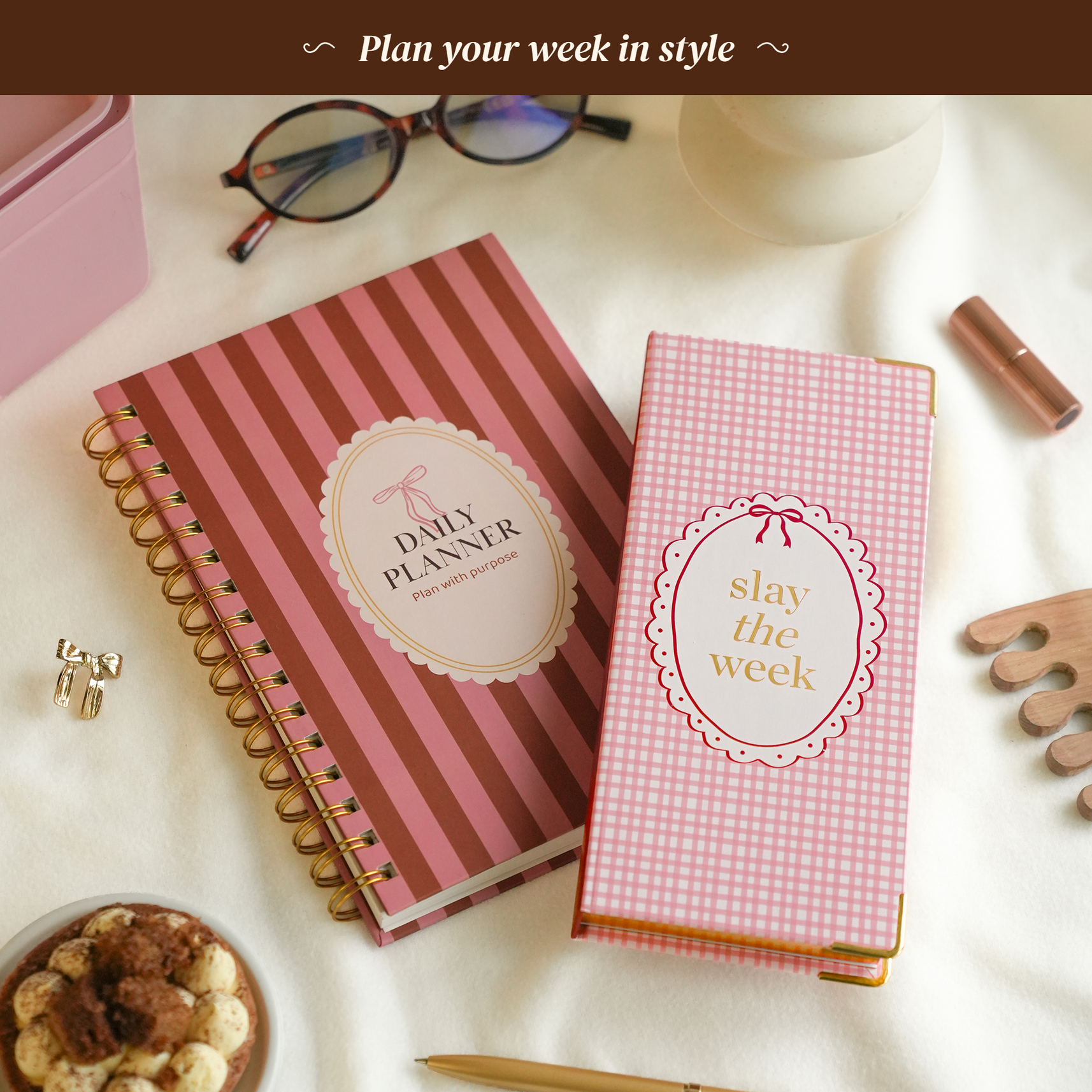 7mm Between The Lines Weekly Planner Pocket, Undated, 120 Pages- Sugar Rush