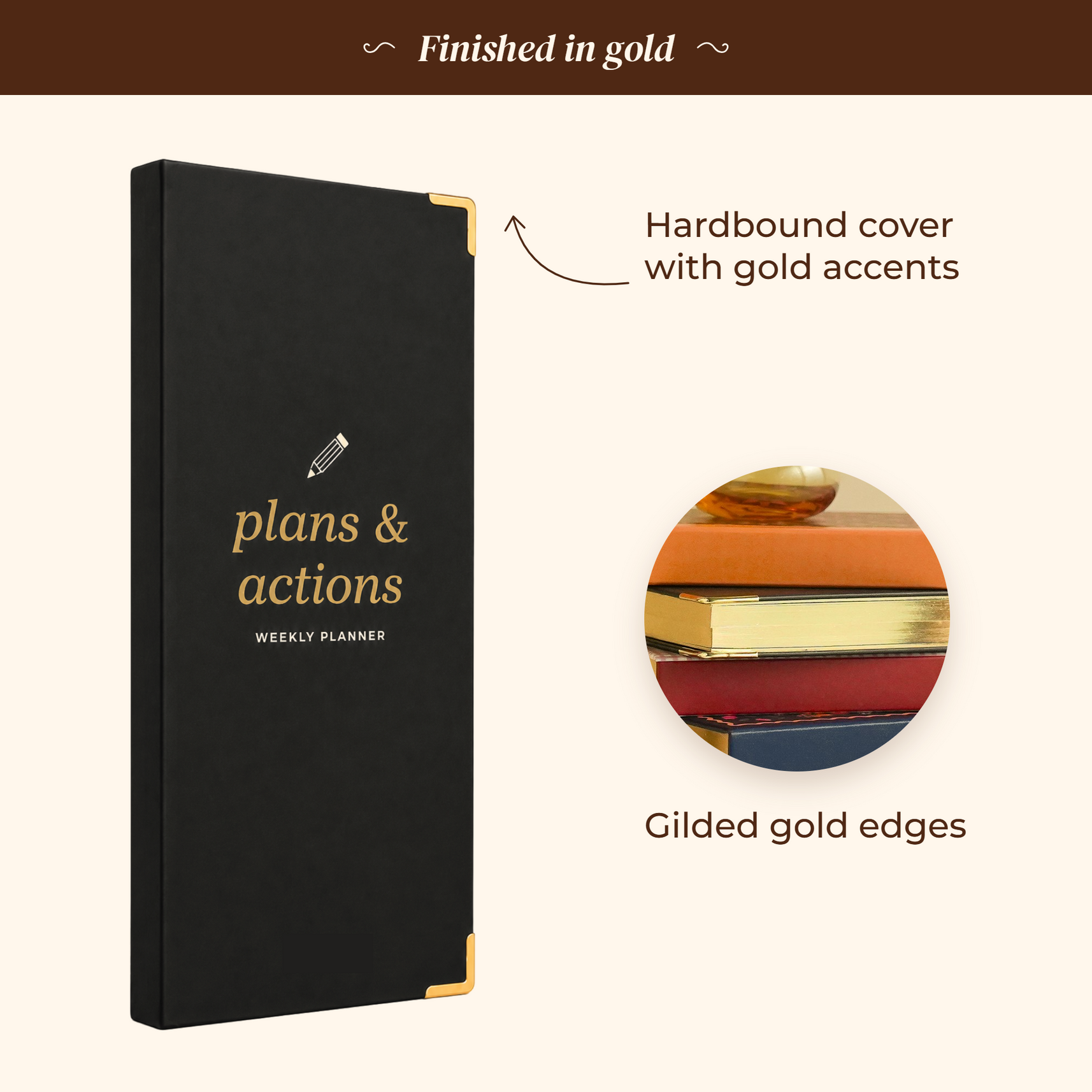 7mm Between The Lines Weekly Planner Pocket, Undated, 120 Pages- Ink