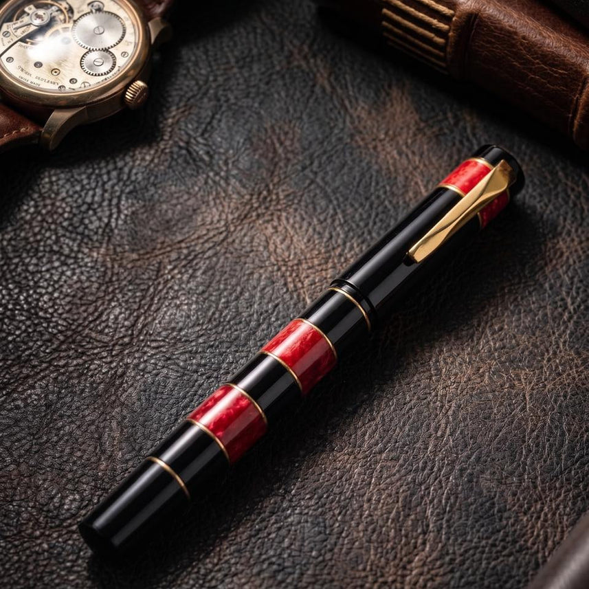 Gioia Penelope Black & Red Fountain pen