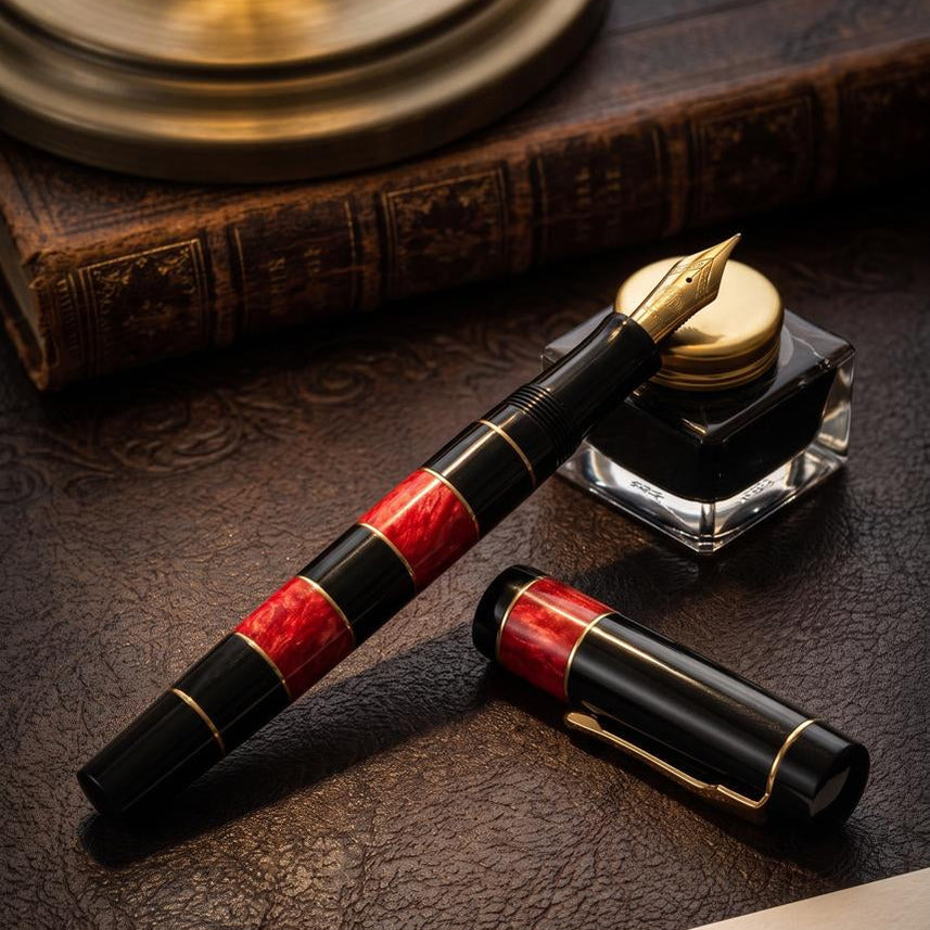Gioia Penelope Black & Red Fountain pen