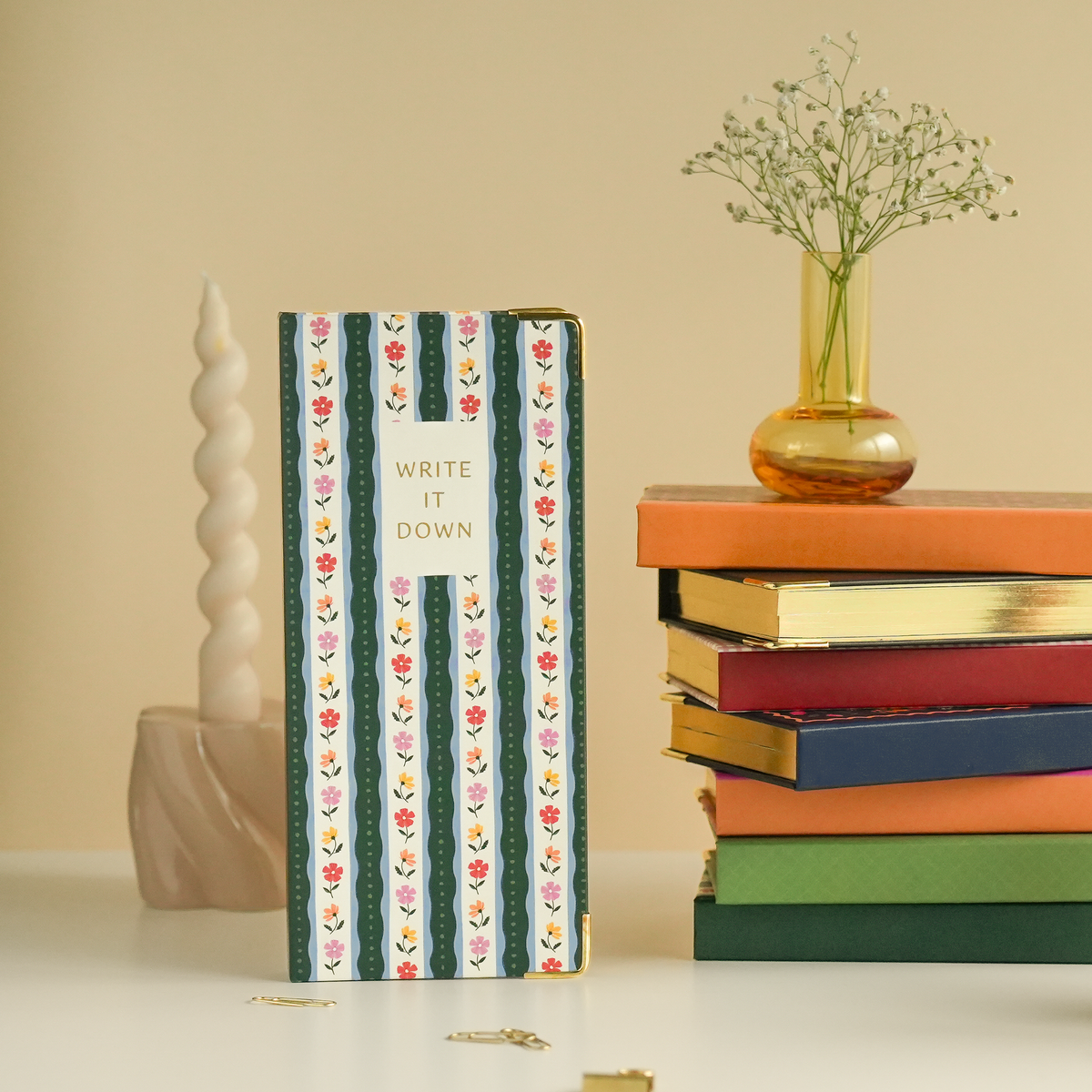 7mm Between The Lines Weekly Planner Pocket, Undated, 120 Pages- Wildflower