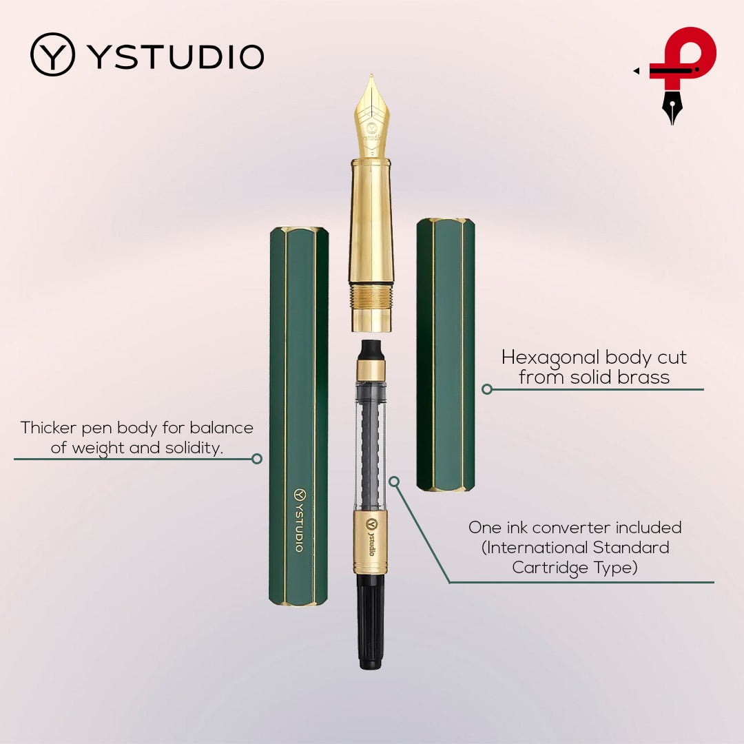 Ystudio | Fountain Pen | Classic Revolve | Green