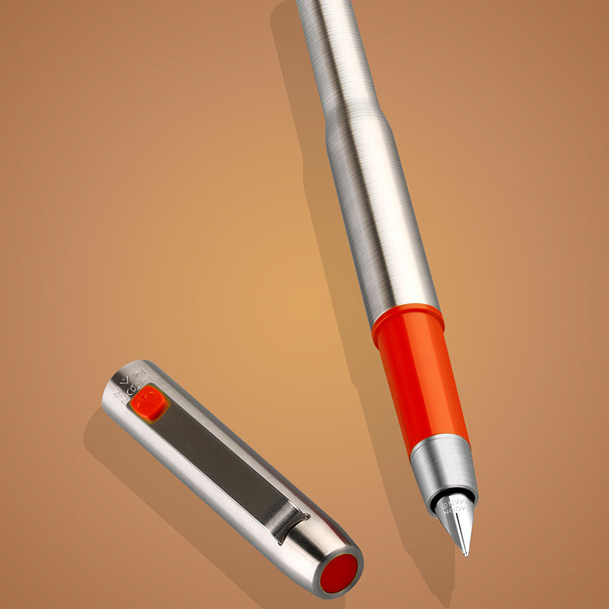 Moonman B25 Spades Ares Fountain Pen – Fine Nib (0.5mm), Stainless Steel