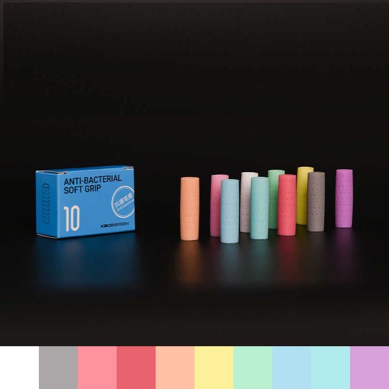 Anti Bacterial Soft Grip - Pack of 10 Assorted Colours - INDOFUTURE - Anit-Bacterial - DIY Box & Kids Art Kit