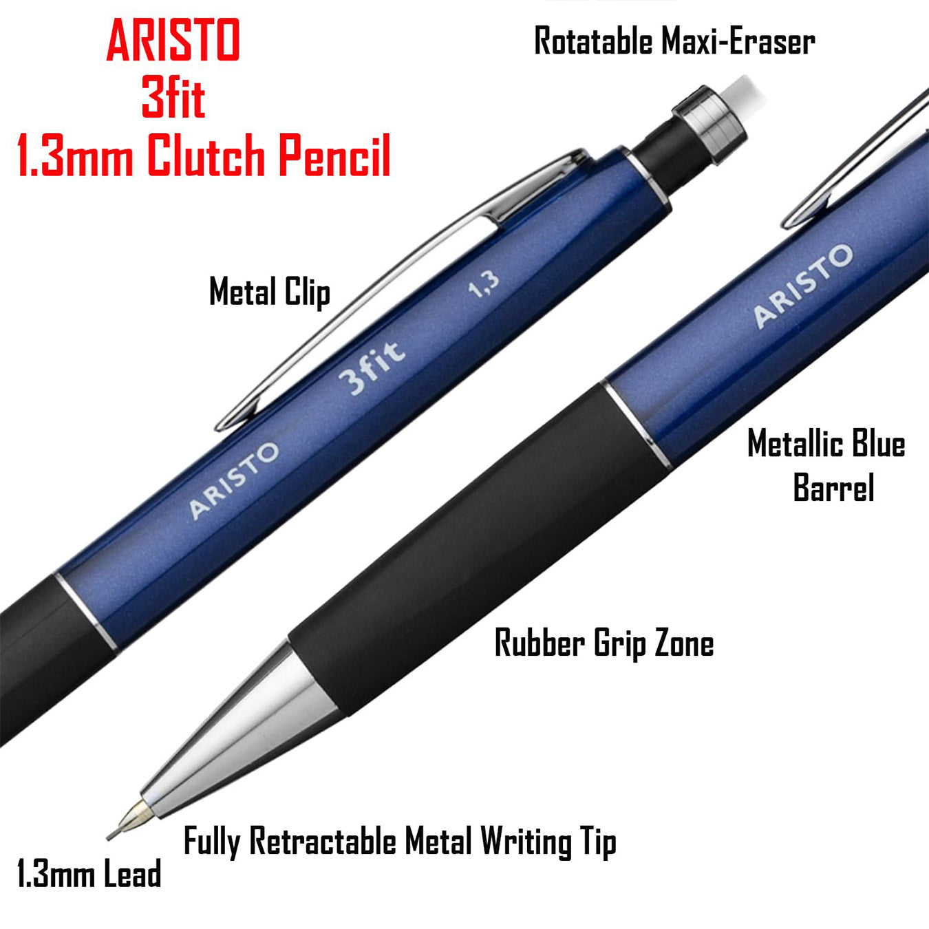 Aristo | 3FIT | 1.3mm Mechanical Pencil | Blue