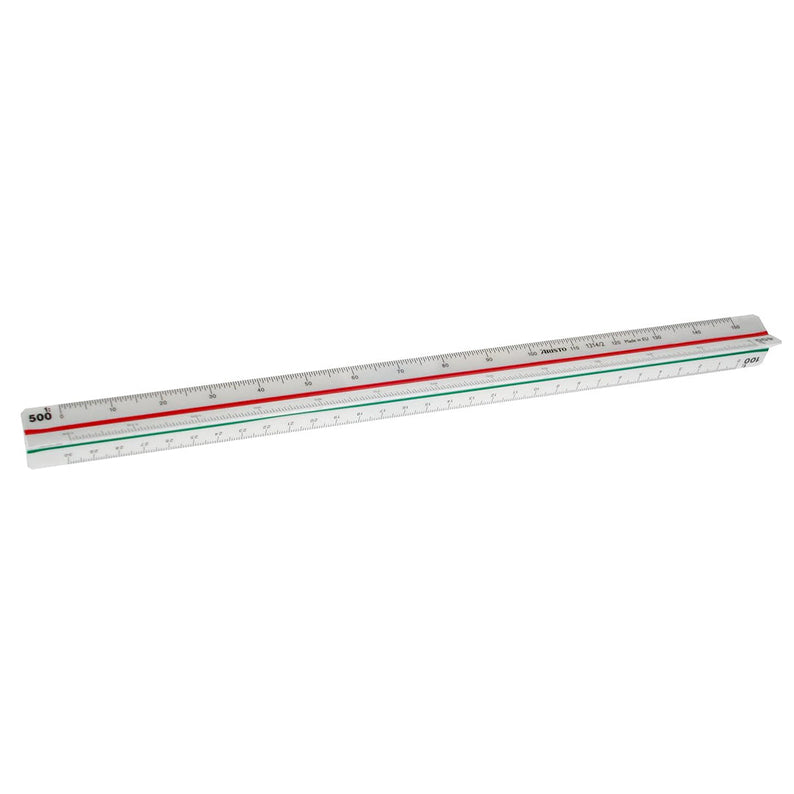 Aristo | Architectural Triangular | Three-Edged Scale | 30cm White Plastic | Architect B