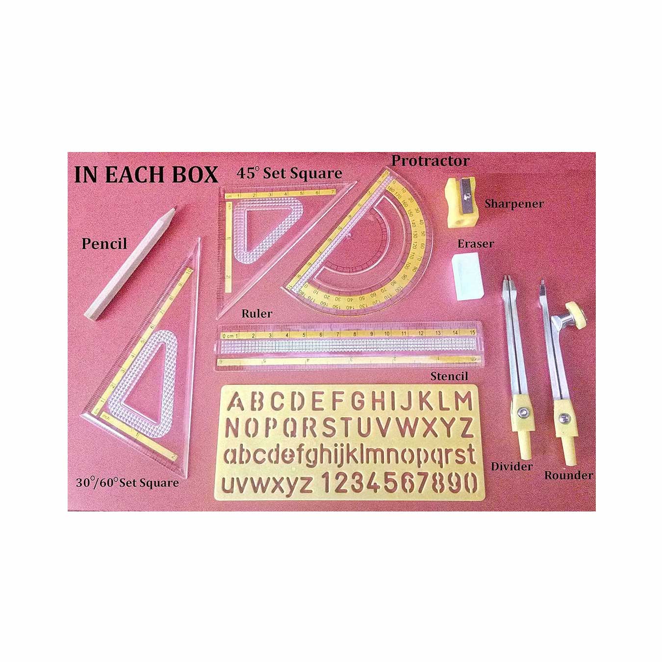 Aristo | Geometry Box Set | Compass | Mathematical Drawing Instrument | 10 Piece Set