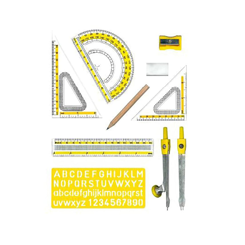 Aristo | Geometry Box Set | Compass | Mathematical Drawing Instrument | 10 Piece Set