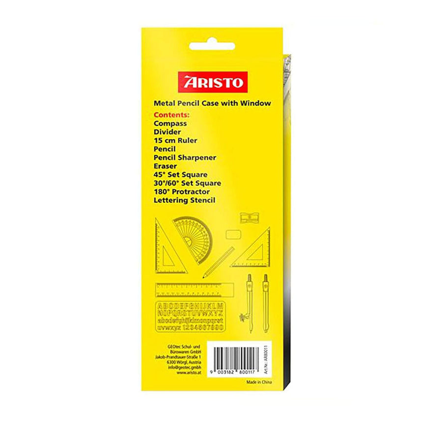 Aristo | Geometry Box Set | Compass | Mathematical Drawing Instrument | 10 Piece Set
