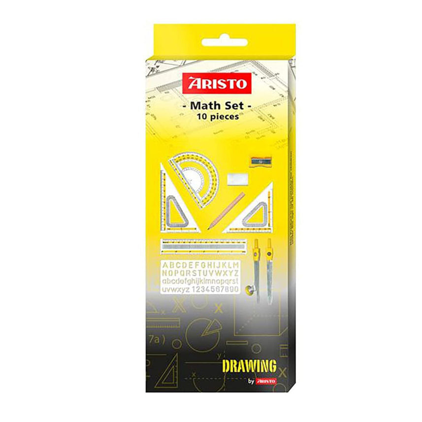 Aristo | Geometry Box Set | Compass | Mathematical Drawing Instrument | 10 Piece Set