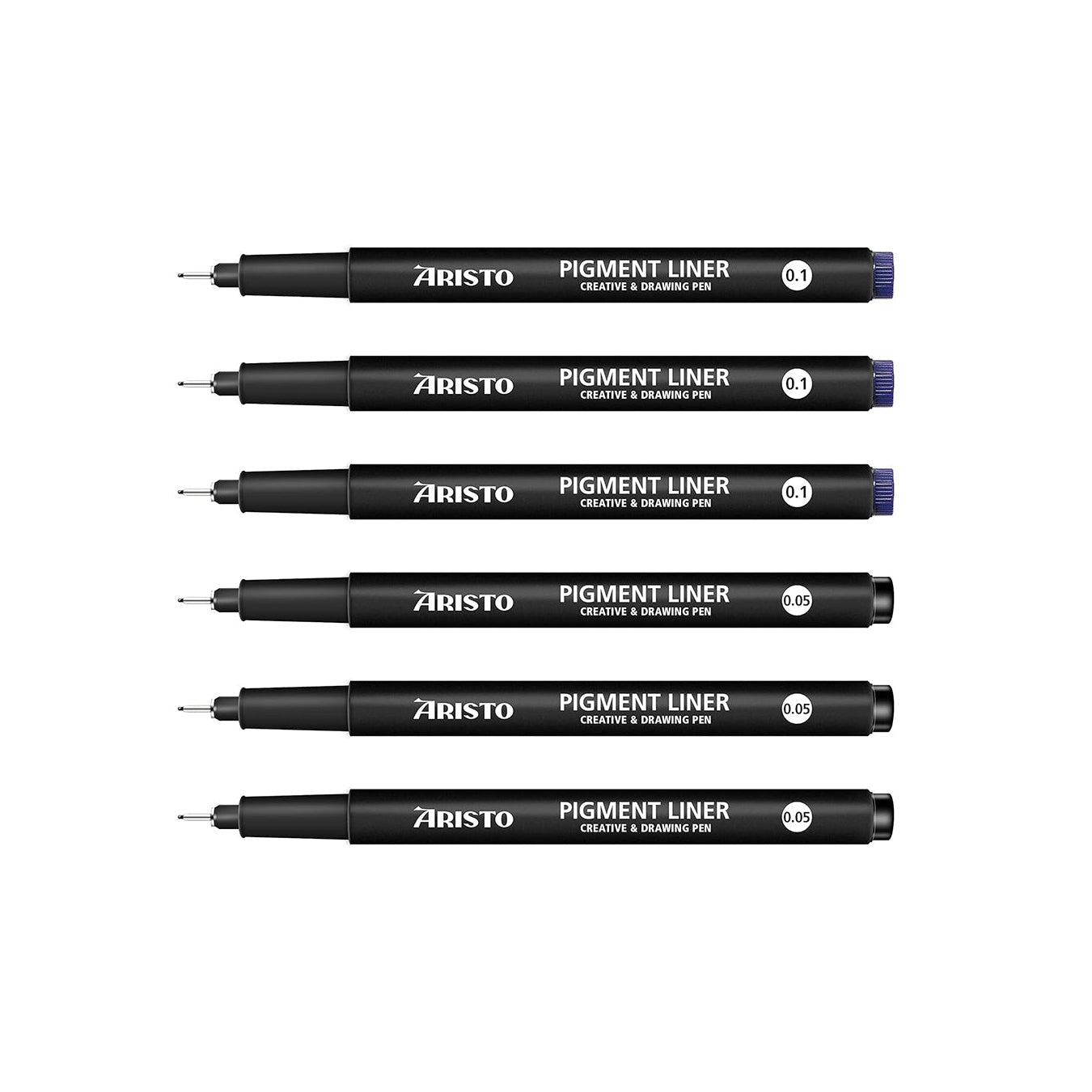 Aristo | Pigment Liner | 0.05,0.1mm | Set of 6 Pens