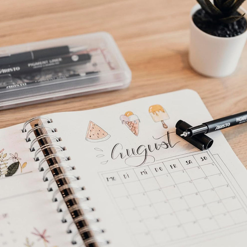 Aristo | Pigment Liner | 0.05, 0.1, 0.2, 0.3, 0.4, 0.5mm | Set of 6 Pens