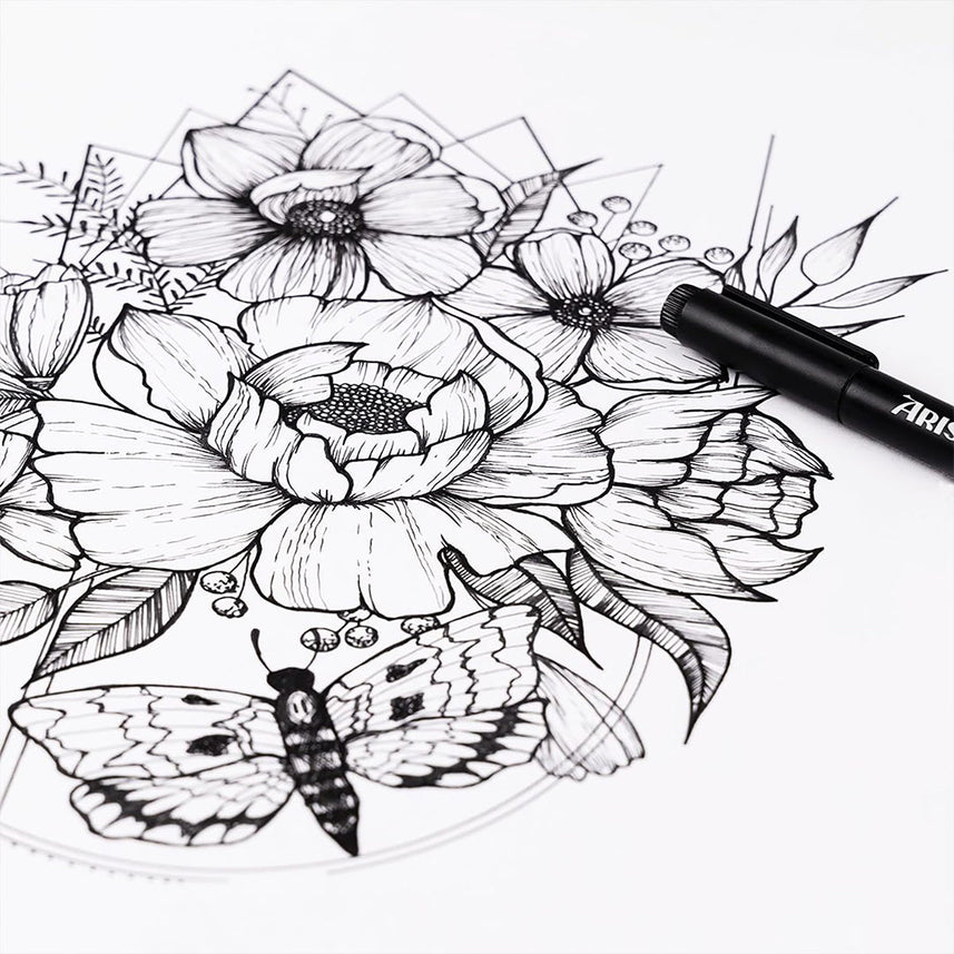 Aristo | Pigment Liner | 0.05,0.1mm | Set of 6 Pens