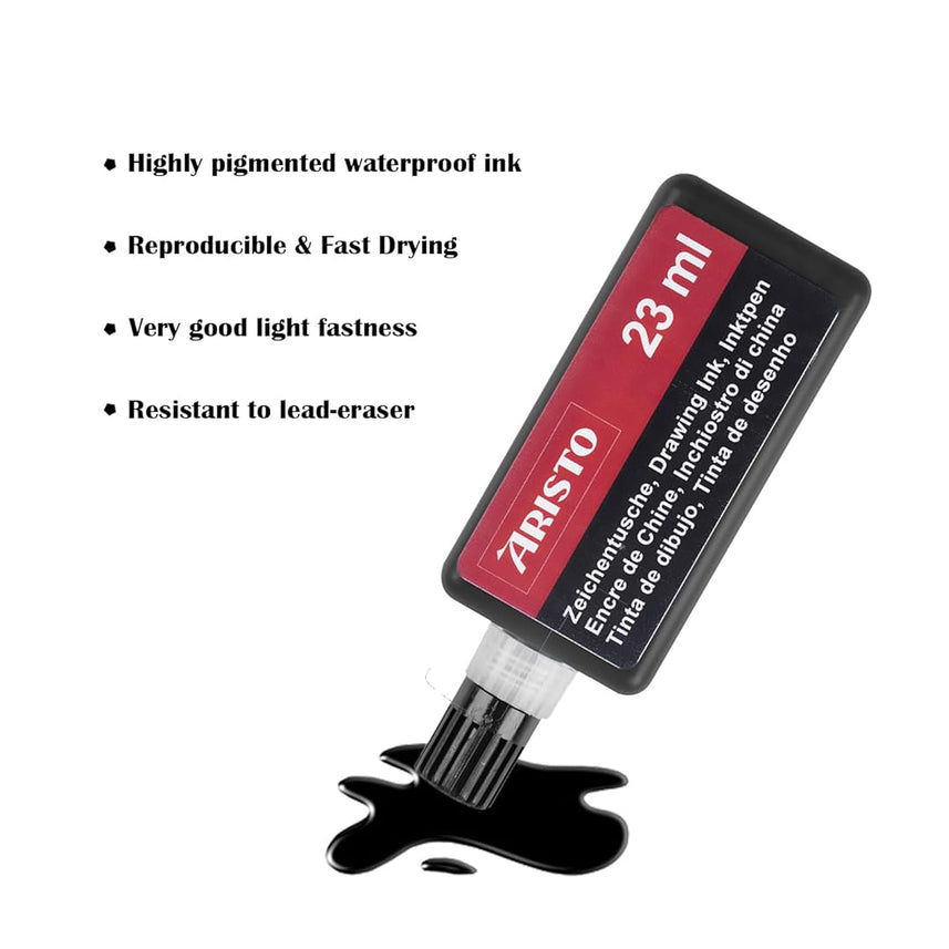 Aristo MG1 Technical Drawing Pen Set (0.1mm, 0.2mm, 0.3mm) with 0.5mm Geo-Pen