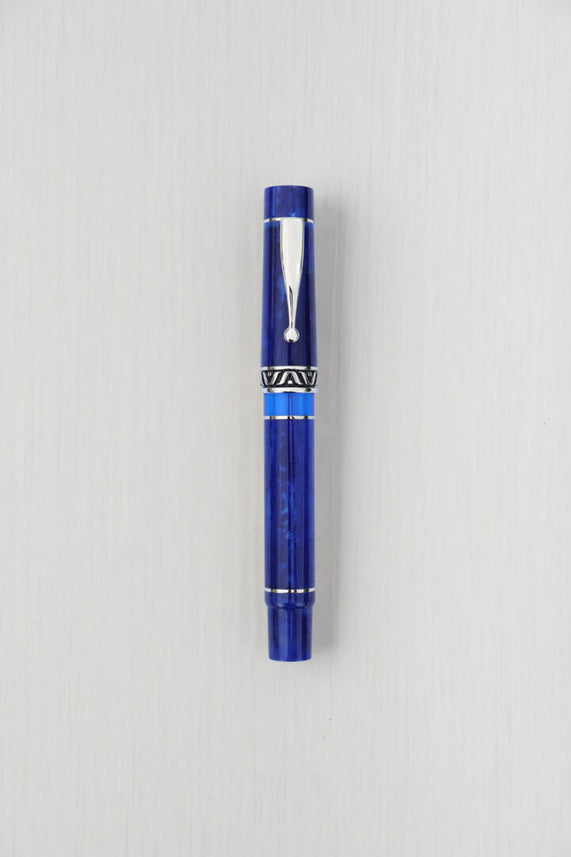 GIOIA Bellavista Mare Chiaro Blue Fountain Pen – Chrome Trim