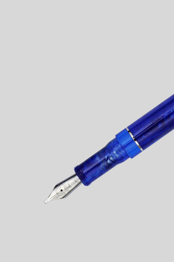 GIOIA Bellavista Mare Chiaro Blue Fountain Pen – Chrome Trim