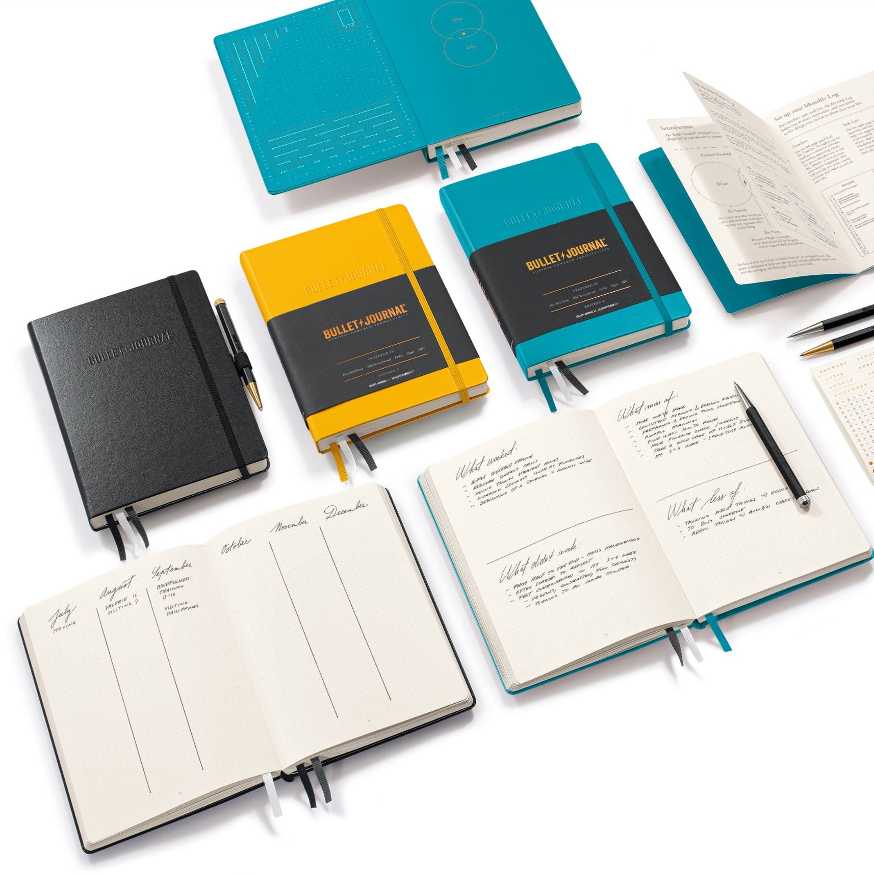 LEUCHTTURM1917 Bullet Journal Edition 2 Hardcover Notebook Medium (A5), Dotted, 206 Pages - Black