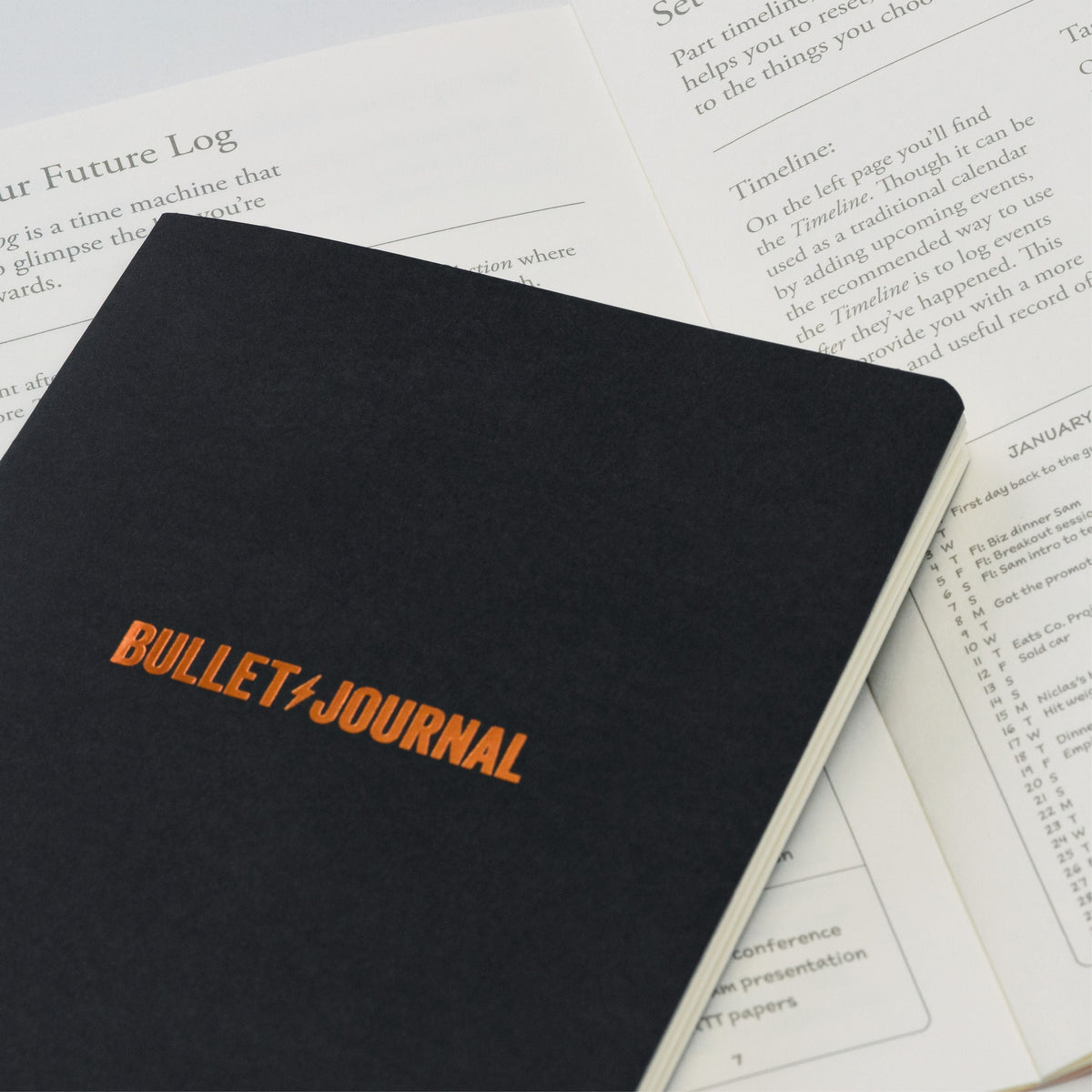 LEUCHTTURM1917 Bullet Journal Edition 2 Hardcover Notebook Medium (A5), Dotted, 206 Pages - Black