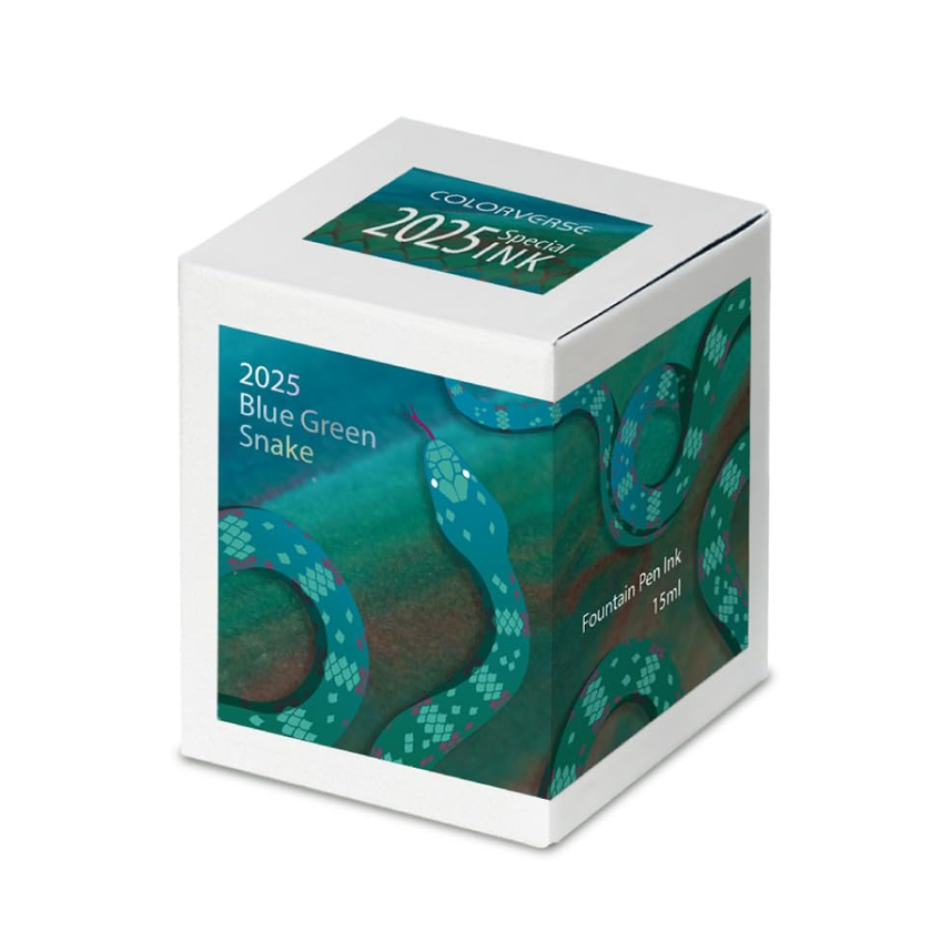 Colorverse | 2025 Blue Green Snake | Standard  | Fountain Pen Ink | Shiny Silver | 15ml