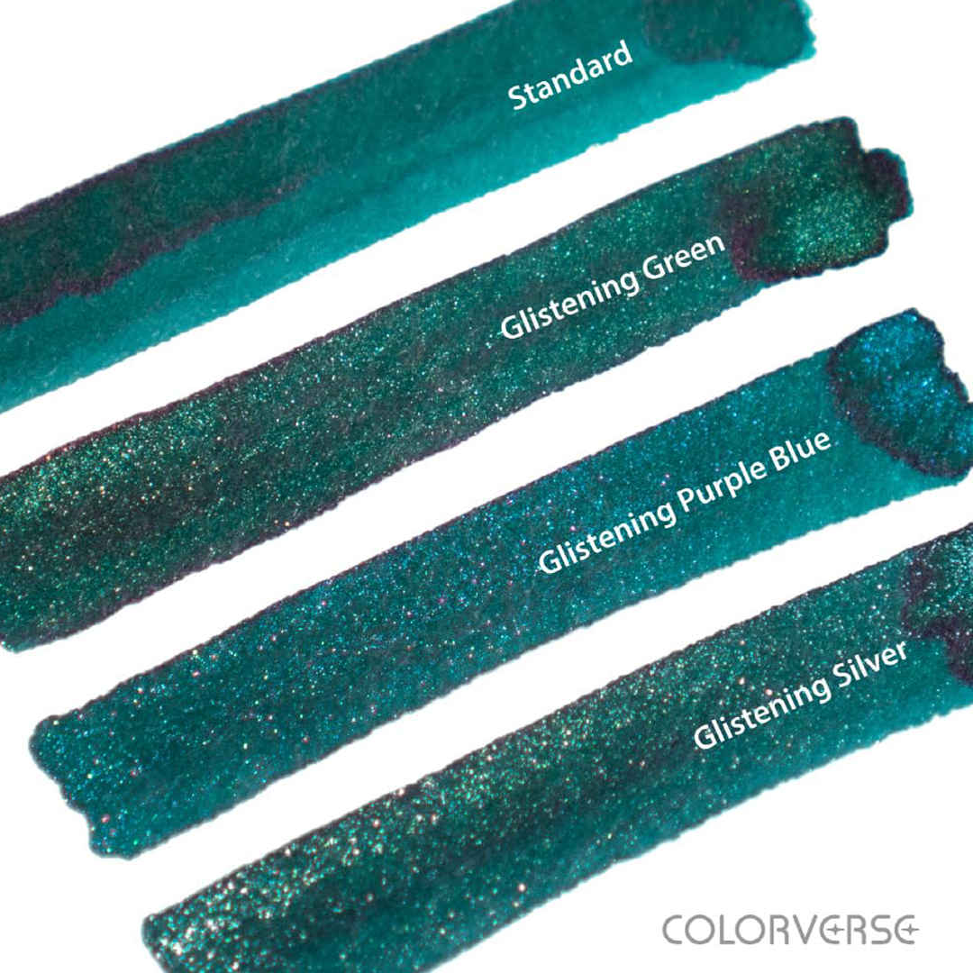 Colorverse | 2025 Blue Green Snake | Standard  | Fountain Pen Ink | Glitter Purple Blue | 15ml