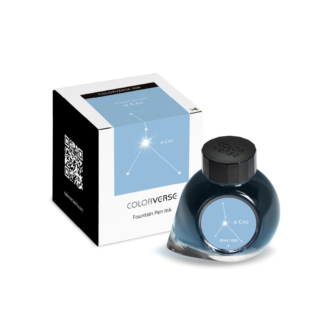 Colorverse | Blue | Fountain Pen Ink Bottled | Project Ink | α  Cnc- 65ml