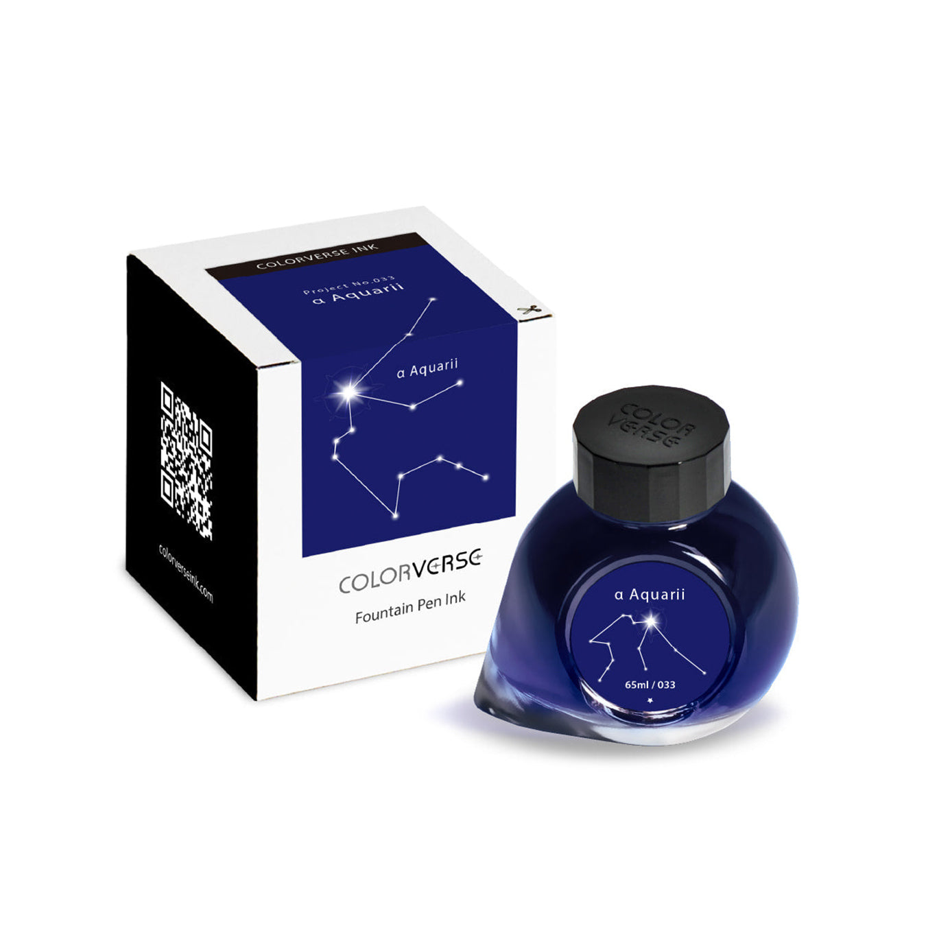 Colorverse | Blue | Fountain Pen Ink Bottled | Project Ink | Aquarii 65ml Classic