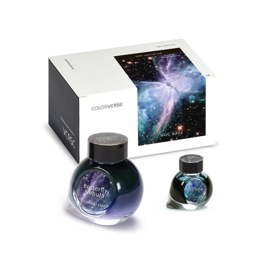 Colorverse Special Ink Butterfly Nebula & NGC 6302 Fountain Pen Ink – 65ml & 15ml Set
