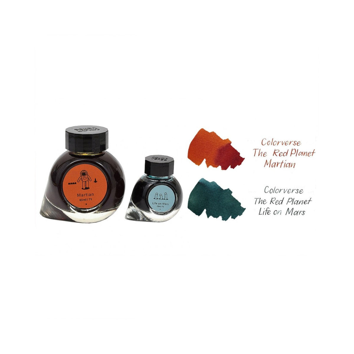 Colorverse The Red Planet Martian & Life On Mars Fountain Pen Ink – 65ml & 15ml Set