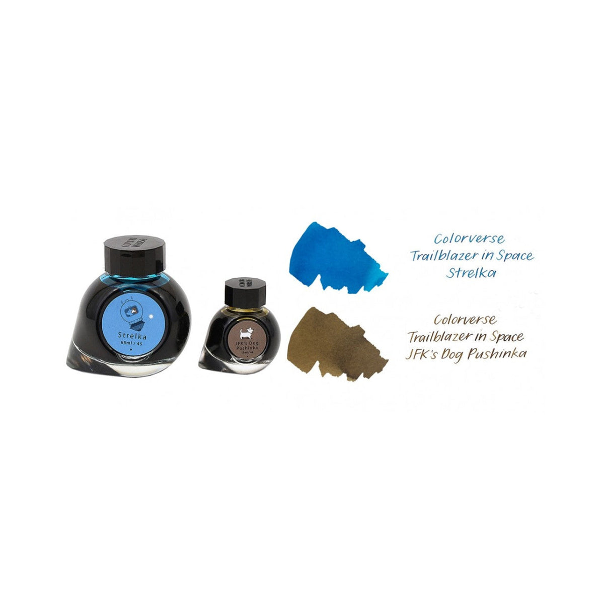 Colorverse Trailblazer In Space Strelka & JFK's Dog Pushinka Fountain Pen Ink – 65ml & 15ml Set