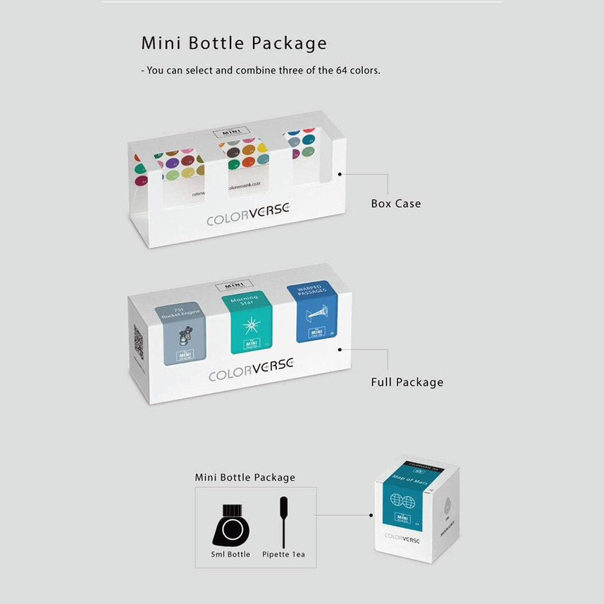Colorverse Mini Ink Set | Ham No. 65, Extra Dimension & Mariner 4 | 3 Pack