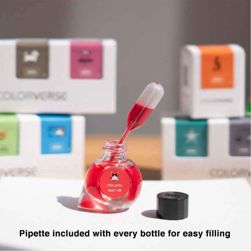 Colorverse Mini | 5ml | Felicette Shimmer | Red | Fountain Pen Ink