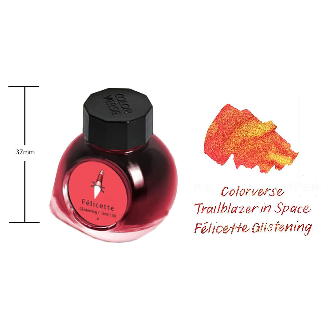 Colorverse Mini | 5ml | Felicette Shimmer | Red | Fountain Pen Ink