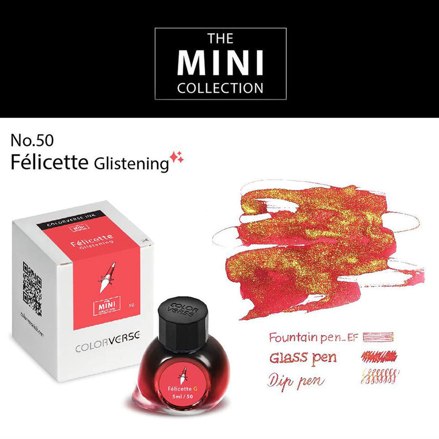 Colorverse Mini | 5ml | Felicette Shimmer | Red | Fountain Pen Ink