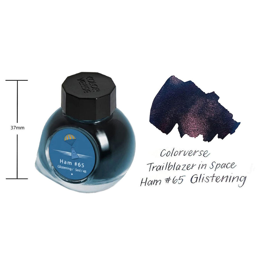 Colorverse Mini | Blue | Fountain Pen Ink Bottled | 5ml | Ham #65 Shimmer