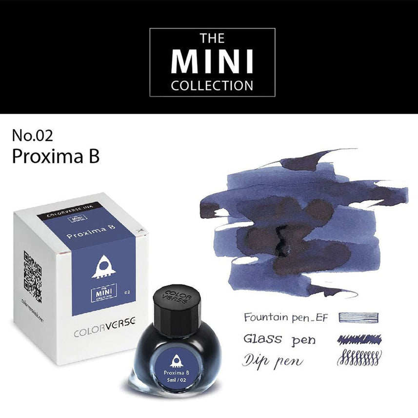 Colorverse Mini | Blue | Fountain Pen Ink Bottled | 5ml | Proxima B