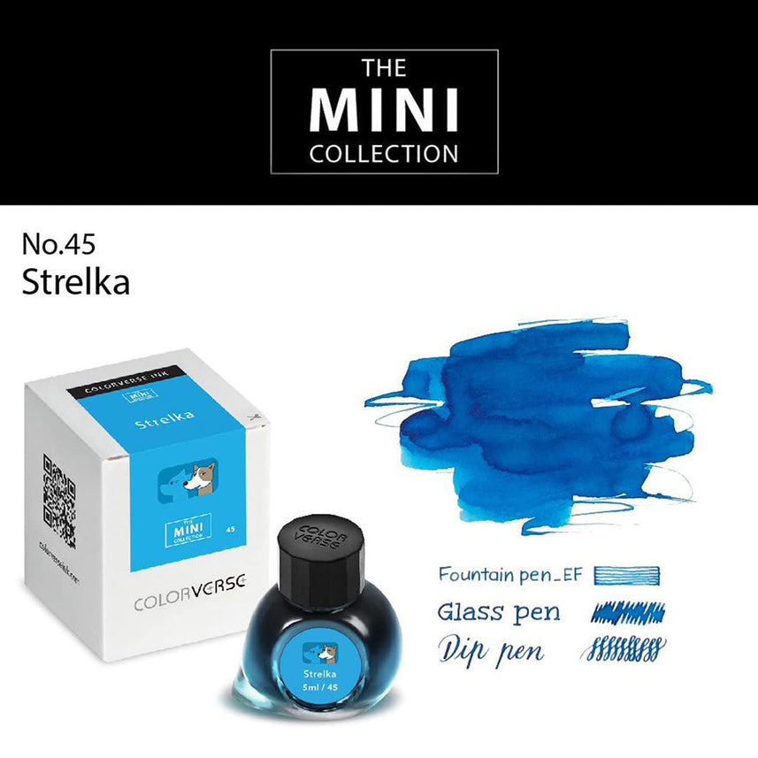 Colorverse Mini | Blue | Fountain Pen Ink Bottled | 5ml | Strelka